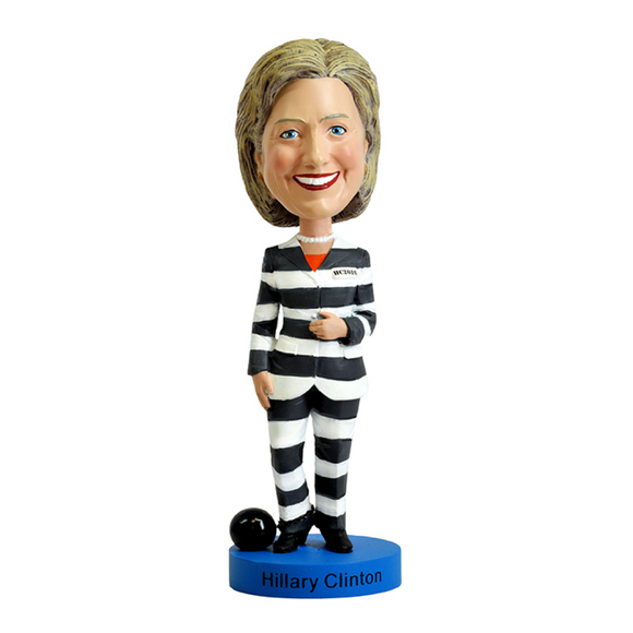 Hillary Clinton Prison Pantsuit Bobblehead