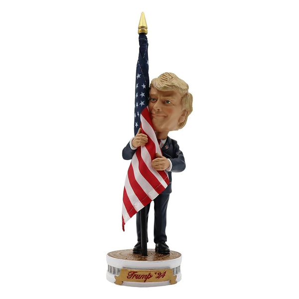 Donald Trump 2024 Bobblehead (Trump Hugging the American Flag