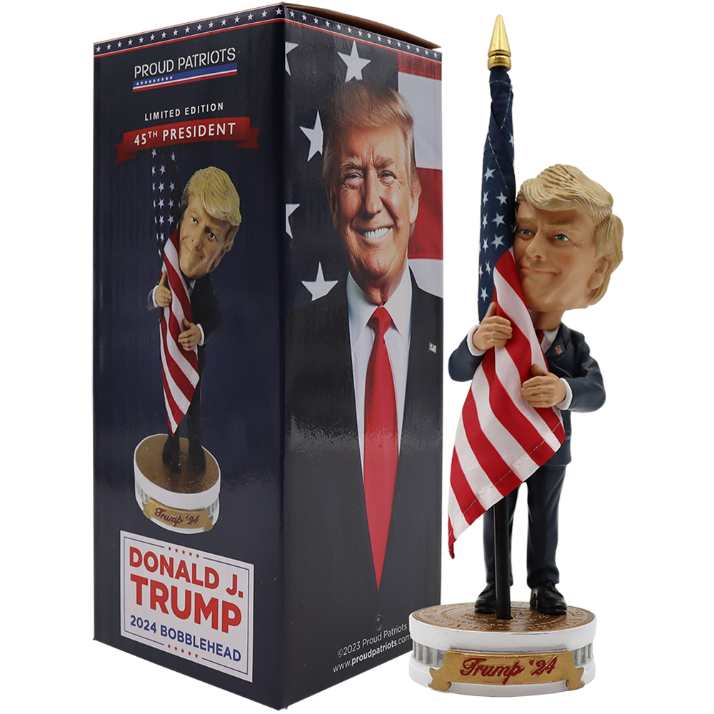 Donald Trump 2024 Bobblehead (Trump Hugging the American Flag
