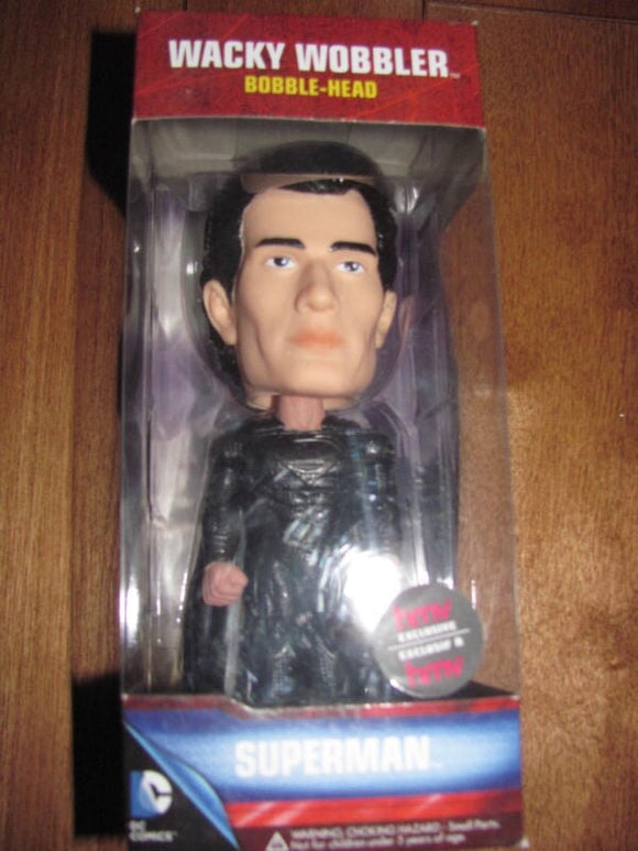 Superman (Man of Steel Black Suit) Funko Wacky Wobbler (No Sticker