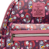 The Nightmare Before Christmas Jack and Sally Hearts Mini-Backpack - Entertainment Earth Exclusive